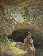 Carl Spitzweg Badendes Madchen oil on canvas